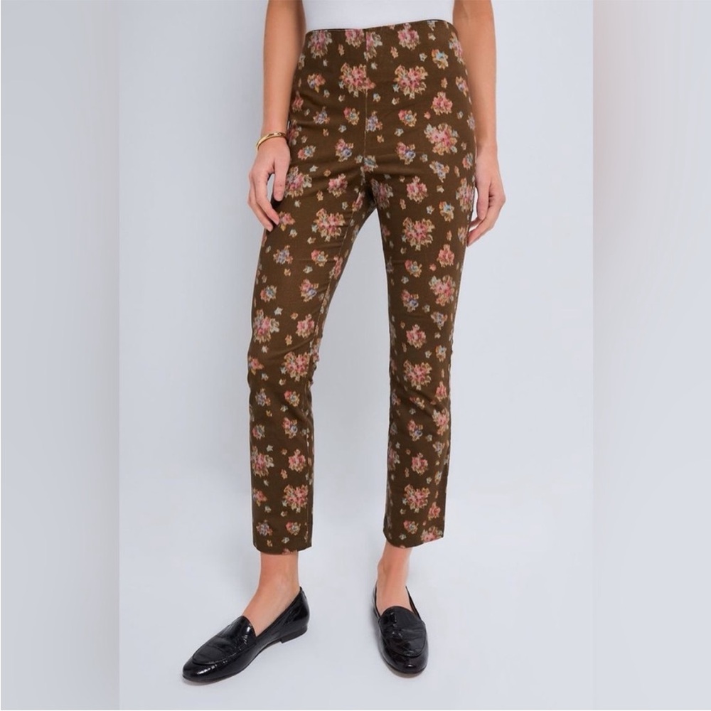 NWT Tuckernuck‎ ashford brown corduroy Floral Brown Women's Pants size xl